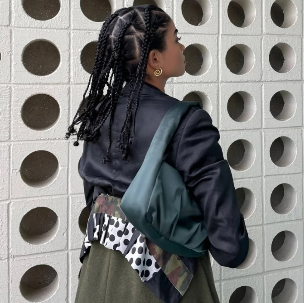 Who What Wear Logan Satin Shoulder Bag